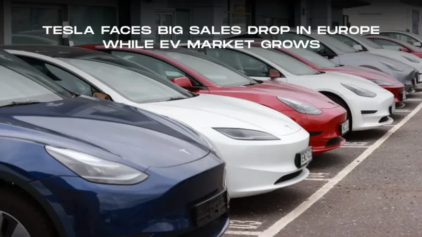 Tesla Faces Big Sales Drop in Europe While EV Market Grows